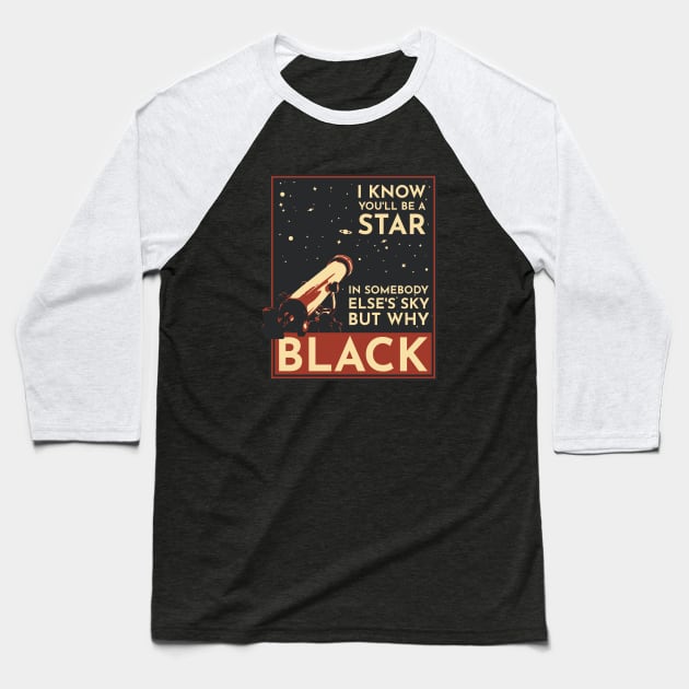 Black Pearl Baseball T-Shirt by TKsuited